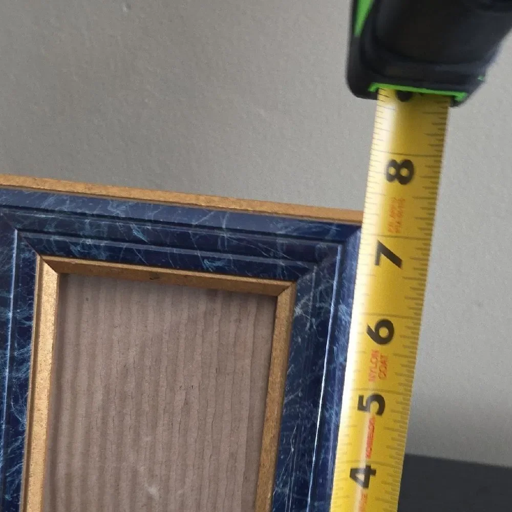 Elegant Blue and Gold Picture Frame